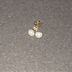 14k Gold and Pearl Earrings